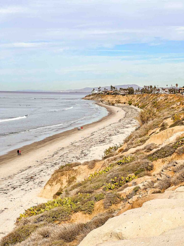 View of coastline at South Carlsbad State Beach