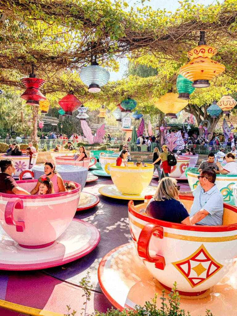 colorful teacups at Mad Tea party ride