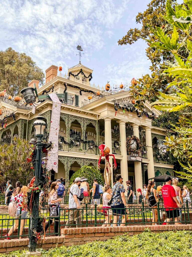 Haunted mansion with halloween holiday overlay